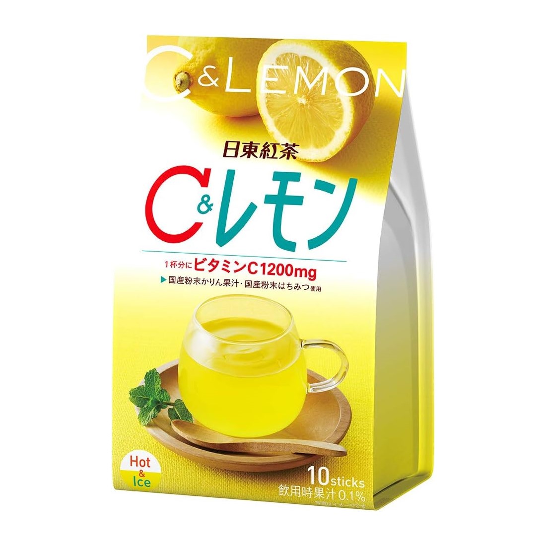 NITTOH Tea Vitamin C and Lemon согревающий напиток с витамином С и лимоном,  10 стиков на 10 дней - AZIMKA.SHOP